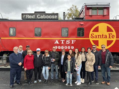 boccio family friends gather  dedicate red caboose  permanent