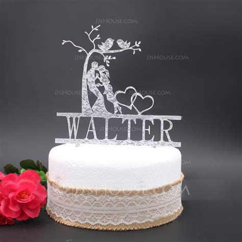 Personalized Kissing Couple Acrylicwood Cake Topper 119187778 Cake Topper Jjs House