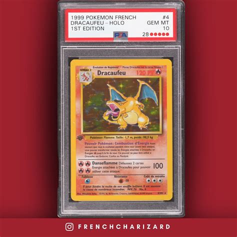 PSA 10 Dracaufeu Édition 1 Set De Base 4 102 Holo Rare Pokémon 1999