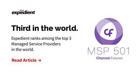 expedient ranked  top managed service provider globally expedient