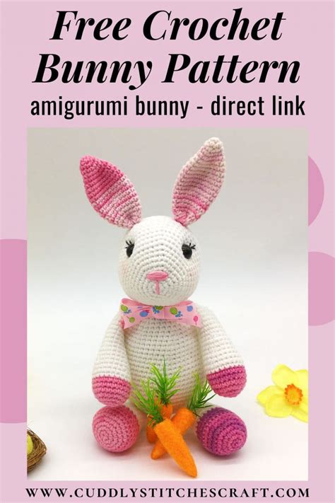 Free Crochet Bunny Rabbit Pattern Cuddly Stitches Craft