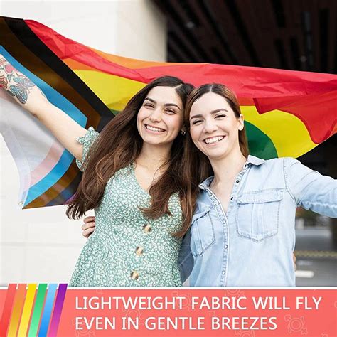 Progress Pride Flag 3x5 Ft Progress Flag Bright Vivid Colors Double