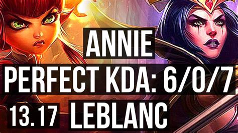 Annie Vs Leblanc Mid 607 19m Mastery 600 Games Dominating