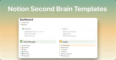 The Best Notion Second Brain Templates For