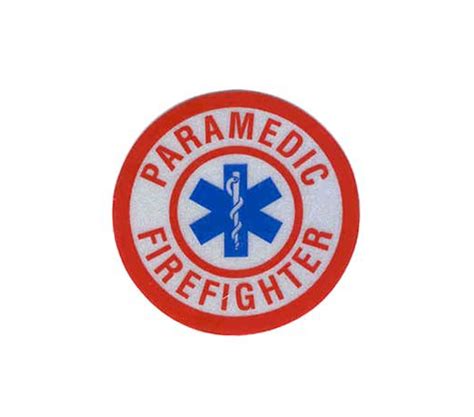 Paramedic Firefighter Reflective Decal 1 34in Round Reflective