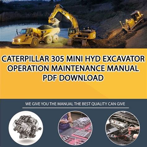 Caterpillar 305 Mini Hyd Excavator Operation Maintenance Manual Pdf Download Service Manual