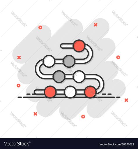 Timeline icon in comic style progress cartoon Vector Image