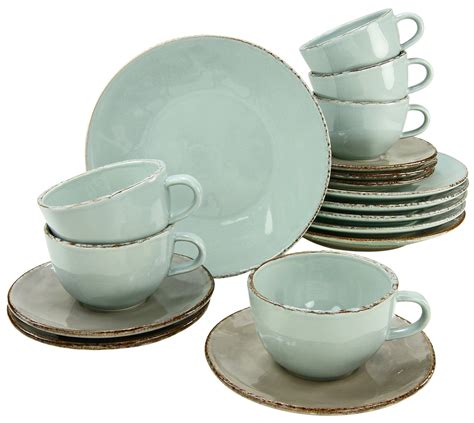 CreaTable Kaffeeservice Geschirr Set OSLO 18 Tlg 6 Personen