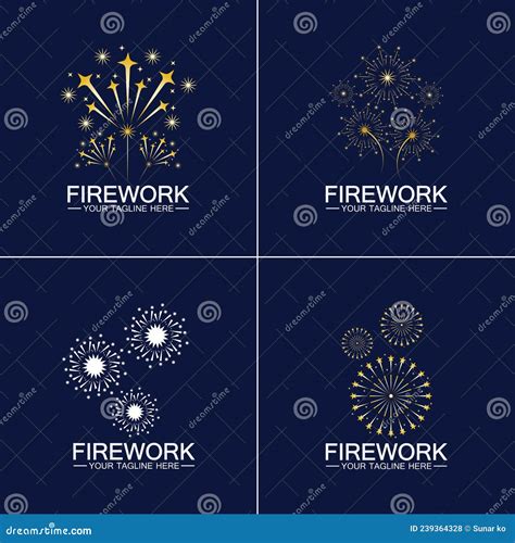 Firework Logo Inspiration Firework Logo Concept Vector CartoonDealer