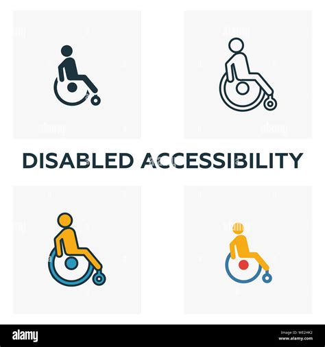 Disabled Accessibility Outline Icon Thin Style Design From City