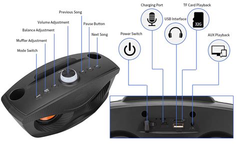 Bewinner Micr Fono Inal Mbrico Karaoke Altavoz Port Til De Karaoke Para