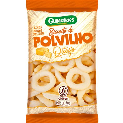 Biscoito De Polvilho Sabor Queijo 80g Guimarães Alimentos