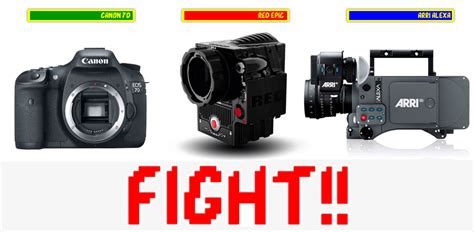 RED Epic Vs ARRI Alexa Vs Canon 7D The Black And Blue