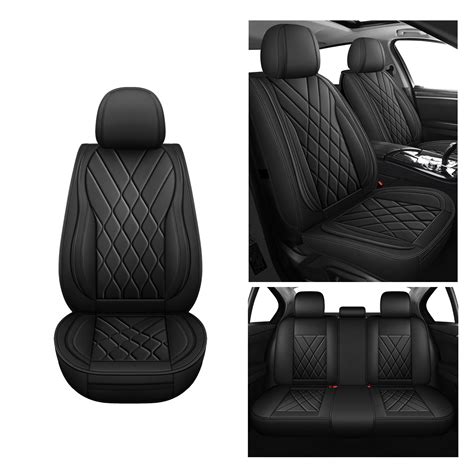 Universal Black Car Front Seat Cover Breathable Pu Leather Seat Pad Cushion