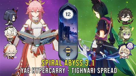 C Yae Hypercarry And C Tighnari Spread Genshin Impact Abyss