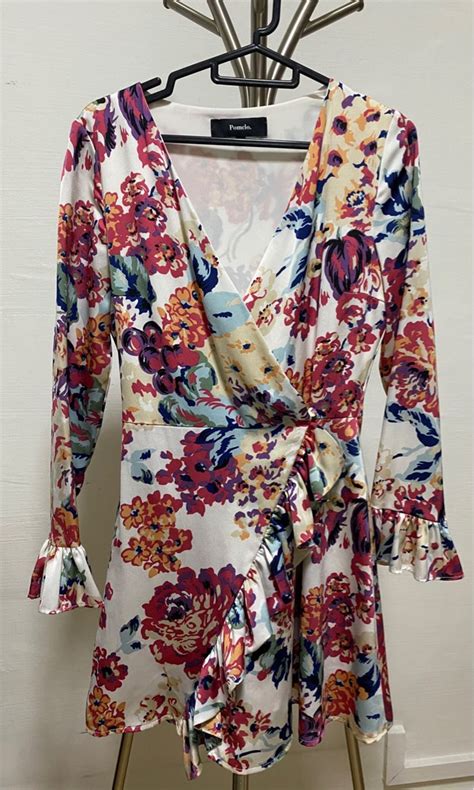 Pomelo Floral Wrap Dress Womens Fashion Dresses And Sets Dresses On