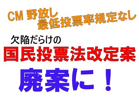 【抗議文】国民投票法改憲手続き法改定案の採決強行に強く抗議します 新日本婦人の会中央本部