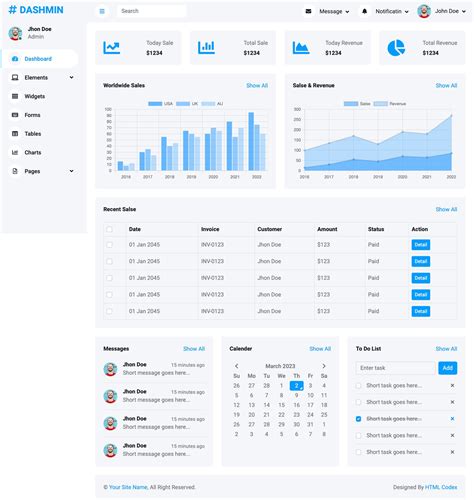 Sleek Dashboard Free Bootstrap 4 Html5 Admin Dashboard Template Images