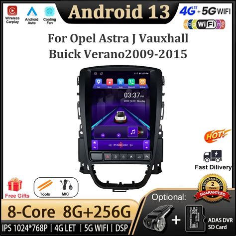 Android 13 For Opel Astra J Vauxhall Buick Verano 2009 2015 Car