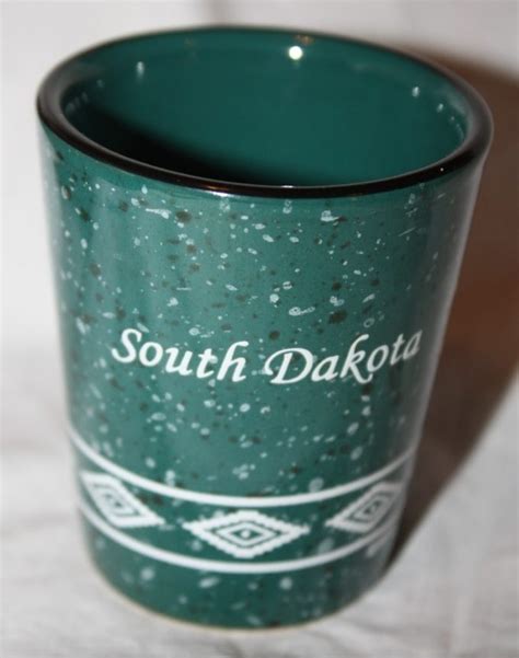 Green And White Rpg Souvenirs Speckled Ceramic Buffalo South Dakota Shot