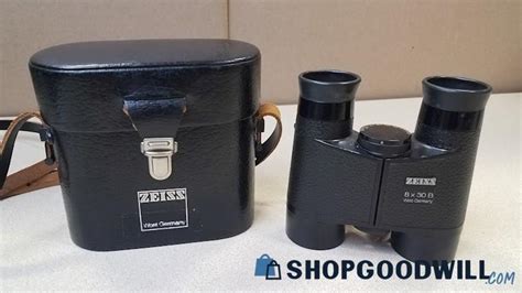 Zeiss 8 X 30 B West Germany Binoculars In Case