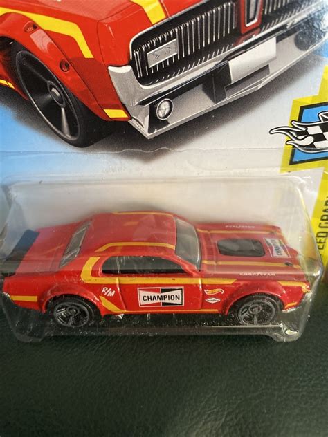 Hot Wheels 1968 Mercury Cougar Red Car Coupe HW Speed Graphics Champion Goodyear EBay