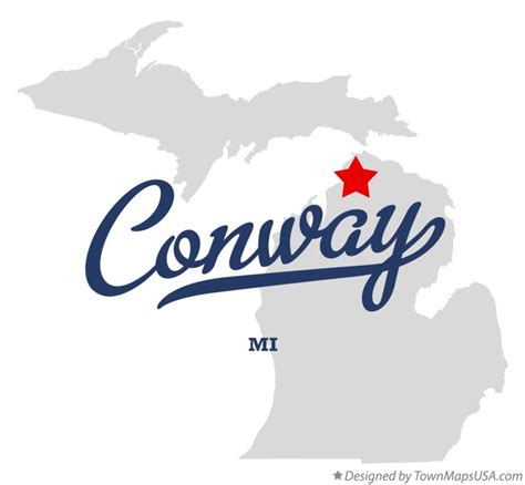 Map of Conway, Emmet County, MI, Michigan