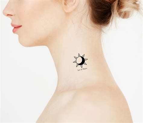 Sun And Moon Temporary Tattoo Set Cool Tattoo Temporary Tattoo Set Tattoo Lover T Couple