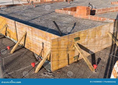 Slab Formwork Construction Concrete Floor Stock Image Image Of Concrete Structure 218288083