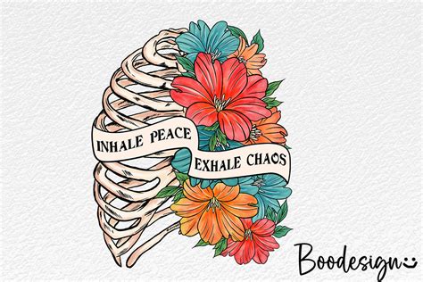 Inhale Peace Exhale Chaos Mental Health Graphic By Boo Design