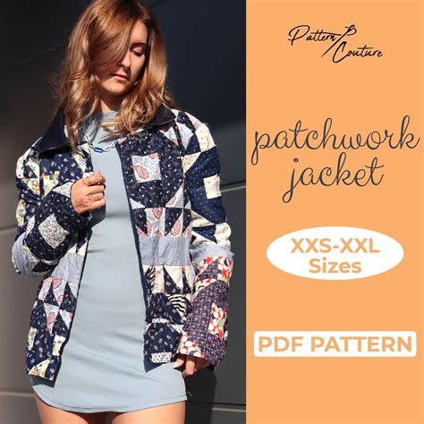 Quilted Jacket Sewing Pattern Quilt Patchwork Jacket Sewing Pattern