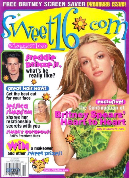 Britney Spears Freddie Prinze Jr Jessica Simpson Sweet Magazine October 2000 Cover