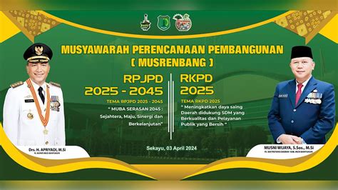 LIVE PEMBUKAAN MUSRENBANG RPJPD TAHUN 2025 2045 MUSRENBANG RKPD