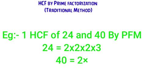 Hcf By Prime Factorization Maths Tricks Hcf Simple Method Shorts Youtubeshorts Mathstrick