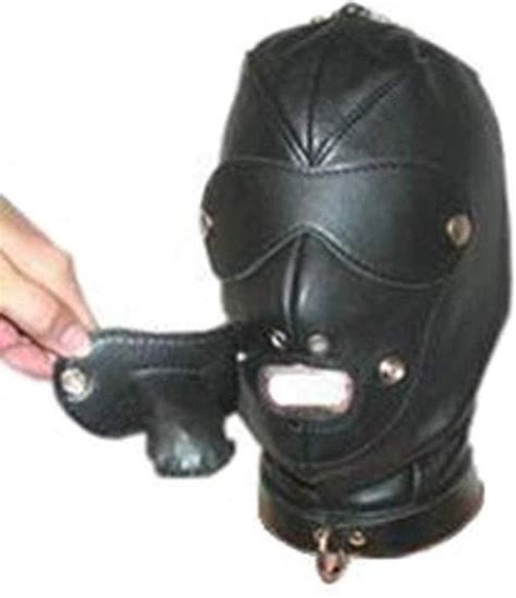 Leatherotics Leather Bdsm Mask Bondage Hood And Bdsm Blindfold For Face Cover Sex M2