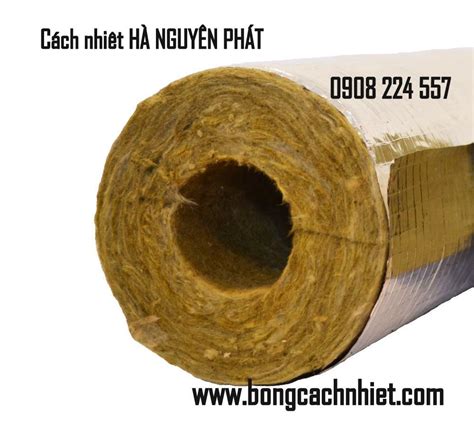 bông khoáng dạng ống rockwool ống ống định hình bọc cách nhiệt ống