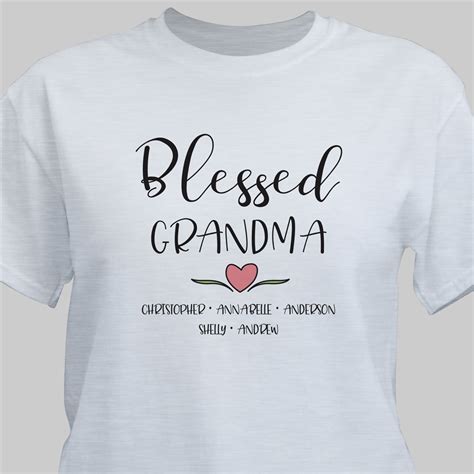 Personalized Blessed Grandma T Shirt