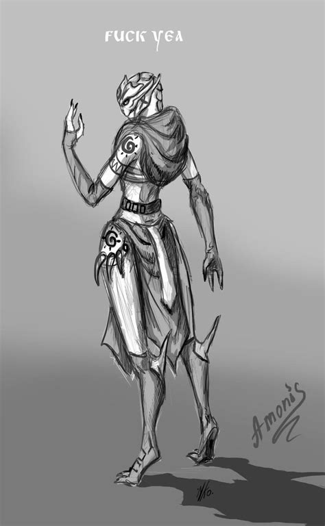 Amonis In Ceremonial Dress By Yanarada On DeviantArt Mass Effect