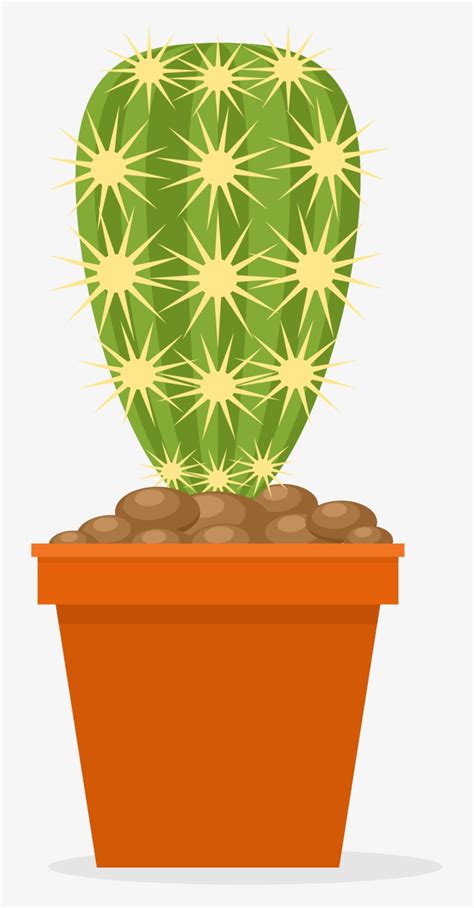 Cactaceae Flowerpot Euclidean Vector Plant Pot Bunga Kartun Png