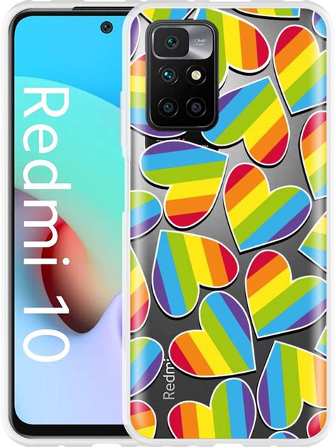 Xiaomi Redmi Hoesje Regenboog Hartjes Designed By Cazy Bol