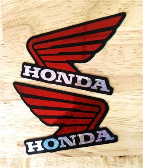 Red Honda Wing Racing 3d Reflect Stickers For Honda Motorcycle Decal