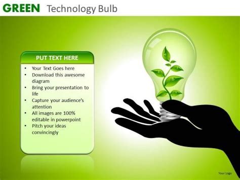 Ppt Slides Green Environmentally Friendly Initiatives Powerpoint Templates