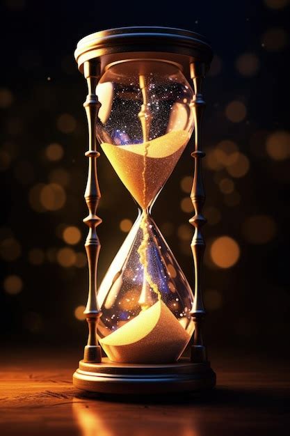 Premium Ai Image Epic Hourglass With Glowing Sand