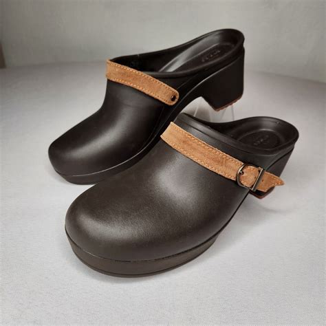 Crocs Women's "Sarah" Brown Dual Comfort Mules Clogs … - Gem