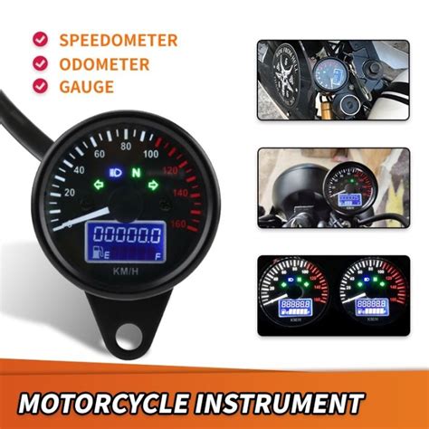 COD Motorcycle Speedometer 0 160KM H Tachometer Digital LED LCD Speed