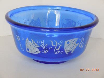 Hazel Atlas Cobalt Blue Angelfish Ice Bowl Antique Price Guide