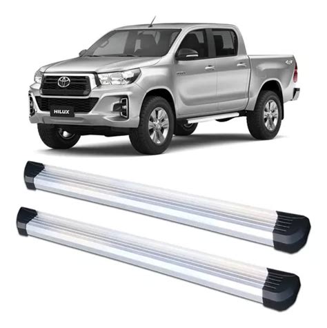 Estribo Lateral Toyota Hilux A Aluminio Prata Frete Gr Tis