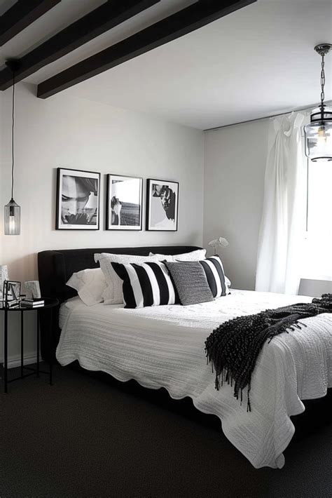 40 DIY Black and White Bedroom Décor Ideas You'll Love - Quiet Minimal