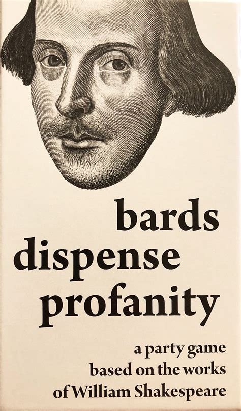 Bards Dispense Profanity: A Party Game Based on the Works of William Shakespeare | Compare Board ...