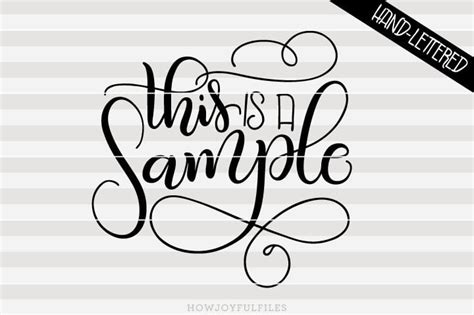 Sample SVG lettering - HowJoyful Studio